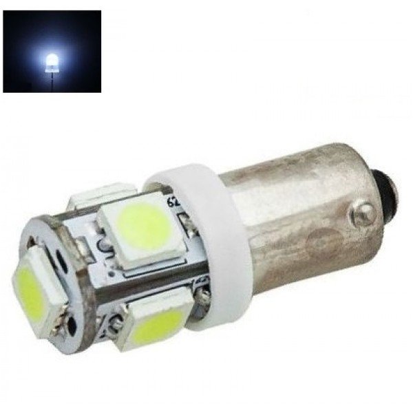 Led lemputė BA9S - 5 LED