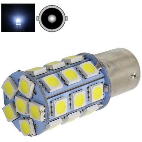 LED P21W BA15S 2w 12v 24SMD LED - dienos žibintų, stabdžių, atbulinės eigos, posūkio lemputė