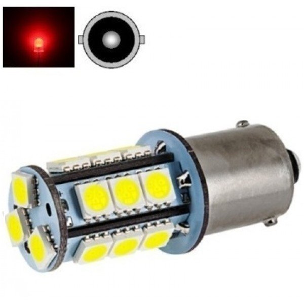 LED P21W BA15S 2w 12v 24smd LED - raudona gabaritų stabdžių lemputė LED P21W BA15S 2w 12v 24smd LED - raudona gabaritų stabdžių lemputė