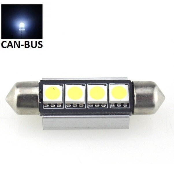 Led CAN BUS lemputė F10 / C10W 42mm - 4 LED Led CAN BUS lemputė F10 / C10W 42mm - 4 LED