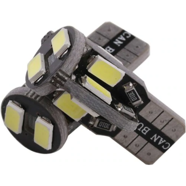 LED CAN BUS lemputė T10 / W5W - 10 LED balta 2 LED CAN BUS lemputė T10 / W5W - 10 LED balta 2