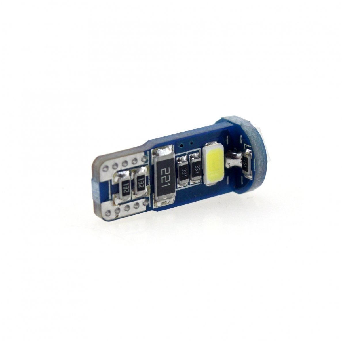 Mėlyna LED CAN BUS lemputė T10 / W5W - 5 LED 2
