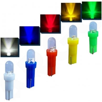 Mėlyna Led lemputė T5 - 1 LED 2 Mėlyna Led lemputė T5 - 1 LED 2