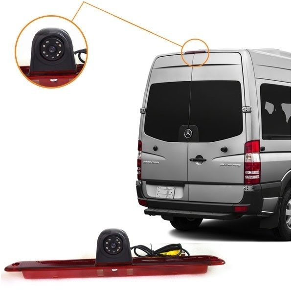 Mercedes Sprinter VW Crafter galinio vaizdo kamera integruota stabdžio žibinte 1 Mercedes Sprinter VW Crafter galinio vaizdo kamera integruota stabdžio žibinte 1