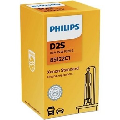 D2S NEW PHILIPS VISION originali 85122VIC1, 4400K xenon lemputė D2S NEW PHILIPS VISION originali 85122VIC1, 4400K xenon lemputė