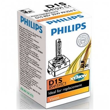 D1S NEW PHILIPS VISION originali 85415VIC1, 4400K xenon lemputė 4 D1S NEW PHILIPS VISION originali 85415VIC1, 4400K xenon lemputė 4