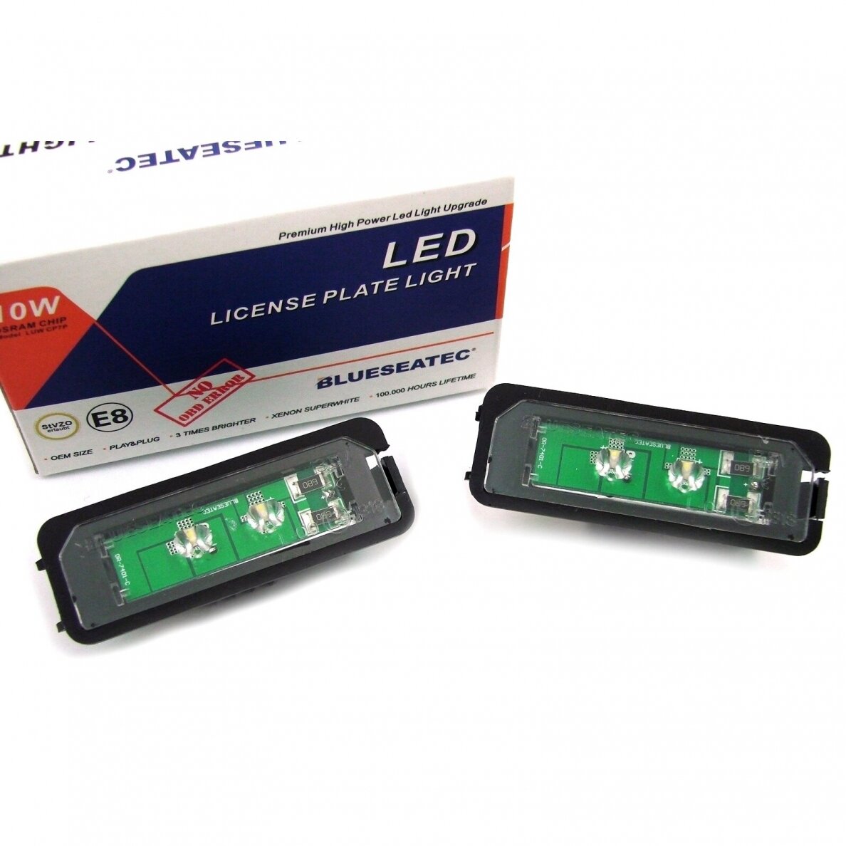 "Osram CHIPS" Sertifikuotas OEM Volkswagen PORSCHE SKODA LED numerių apšvietimas 2 "Osram CHIPS" Sertifikuotas OEM Volkswagen PORSCHE SKODA LED numerių apšvietimas 2