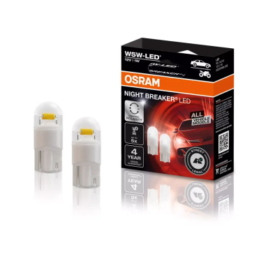 Osram NIGHT BREAKER LED W5W 12V 1W W2.1x9.5d GEN2 lempučių komplektas 2825DWNB-2HB | Legalios keliuose Osram NIGHT BREAKER LED W5W 12V 1W W2.1x9.5d GEN2 lempučių komplektas 2825DWNB-2HB | Legalios keliuose