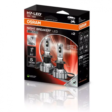 Osram NIGHT BREAKER SMART H7 +330% LED lempučių komplektas 64210DWNBSM-2HB | Legalios keliuose* Osram NIGHT BREAKER SMART H7 +330% LED lempučių komplektas 64210DWNBSM-2HB | Legalios keliuose*