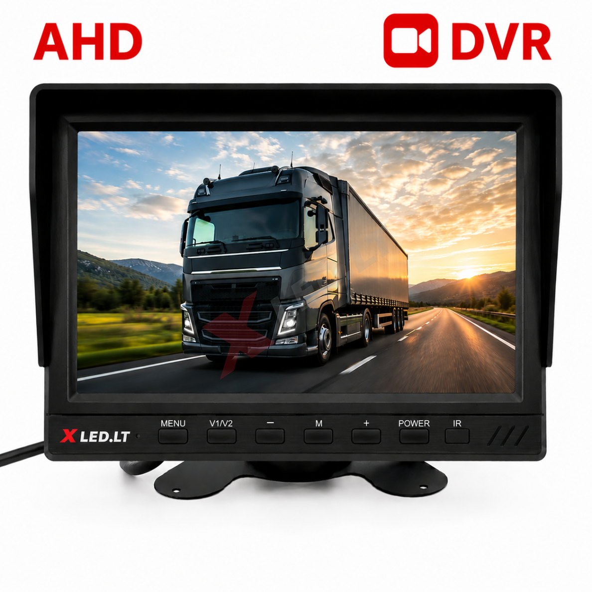 Parkavimo monitorius AHD 1080P DVR micro SD 7 colių 2 kanalai 4PIN 12V/24V Parkavimo monitorius AHD 1080P DVR micro SD 7 colių 2 kanalai 4PIN 12V/24V