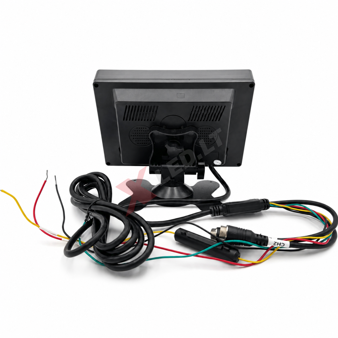 Parkavimo monitorius AHD 1080P DVR micro SD 7 colių 2 kanalai 4PIN 12V/24V 5