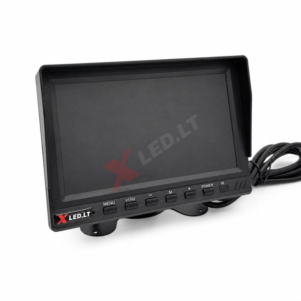 Parkavimo monitorius AHD 1080P DVR micro SD 7 colių 2 kanalai 4PIN 12V/24V 7