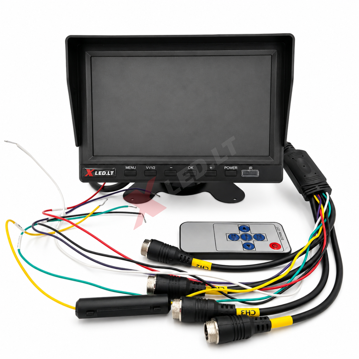 Parkavimo monitorius AHD 1080P DVR micro SD 7 colių 4 kanalai 4PIN 12V/24V 1 Parkavimo monitorius AHD 1080P DVR micro SD 7 colių 4 kanalai 4PIN 12V/24V 1