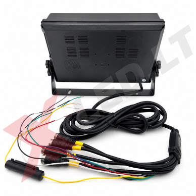 Parkavimo monitorius AHD 1080P DVR micro SD 10.1 colių 4 kanalai 4PIN 12V/24V 7