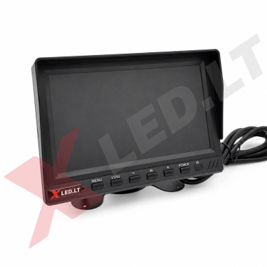 Parkavimo monitorius AHD 1080P DVR micro SD 7 colių 2 kanalai 4PIN 12V/24V 7