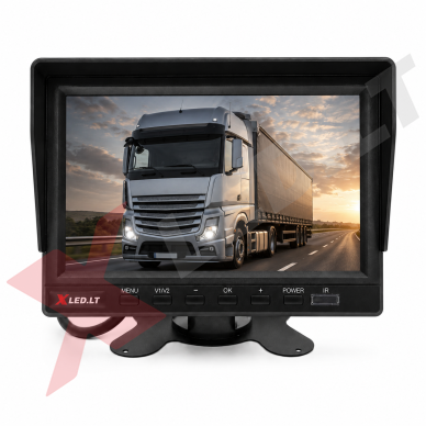 Parkavimo monitorius AHD 1080P DVR micro SD 7 colių 4 kanalai 4PIN 12V/24V 14
