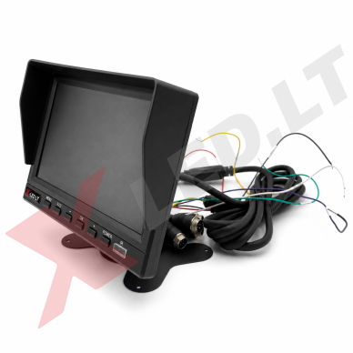 Parkavimo monitorius AHD 1080P DVR micro SD 7 colių 4 kanalai 4PIN 12V/24V 5