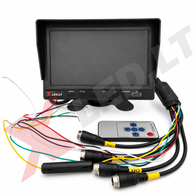 Parkavimo monitorius AHD 1080P DVR micro SD 7 colių 4 kanalai 4PIN 12V/24V 1 Parkavimo monitorius AHD 1080P DVR micro SD 7 colių 4 kanalai 4PIN 12V/24V 1