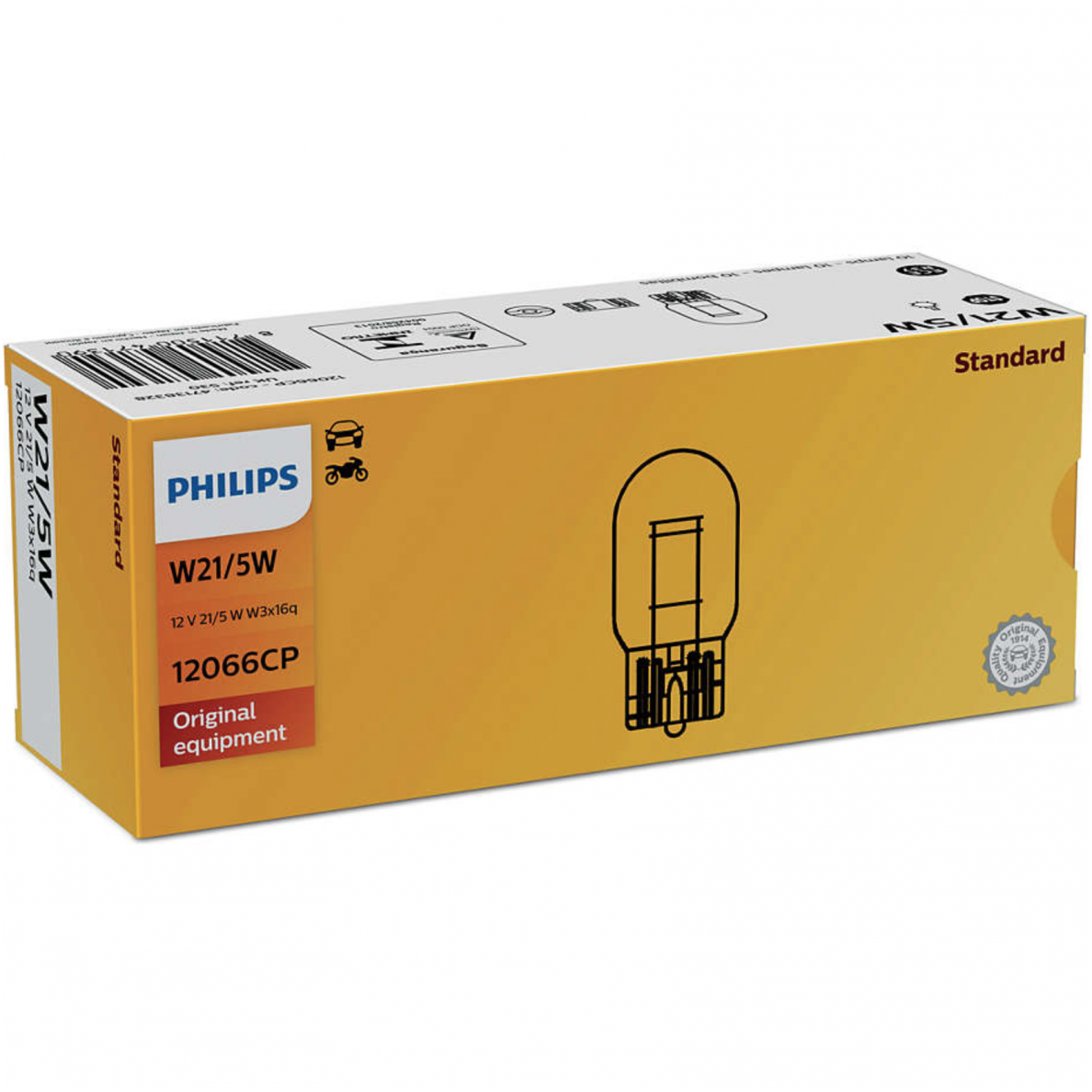 PHILIPS W21/5W automobilinė lemputės 12V 21/5W 12066CP 2 PHILIPS W21/5W automobilinė lemputės 12V 21/5W 12066CP 2