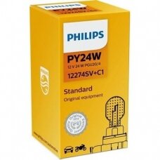 PHILIPS PY24W SilverVision posūkių lemputės 12V 24W 12274SV+C1, PY24W, 69678330