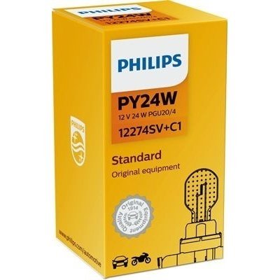 PHILIPS PY24W SilverVision posūkių lemputės 12V 24W 12274SV+C1, PY24W, 69678330 1