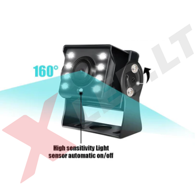 Plataus kampo 160° MINI parkavimo kamera AHD1080P 4PIN IP68 su IR LED 12V Plataus kampo 160° MINI parkavimo kamera AHD1080P 4PIN IP68 su IR LED 12V