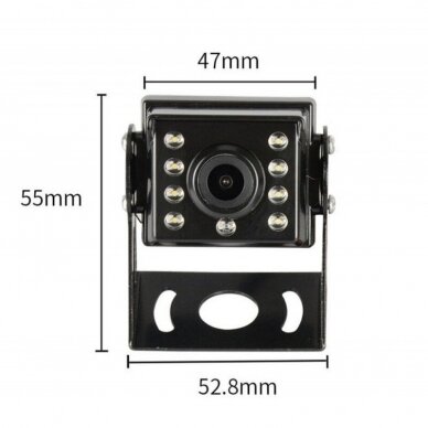 Plataus kampo 160° MINI parkavimo kamera AHD1080P 4PIN IP68 su IR LED 12V 3 Plataus kampo 160° MINI parkavimo kamera AHD1080P 4PIN IP68 su IR LED 12V 3