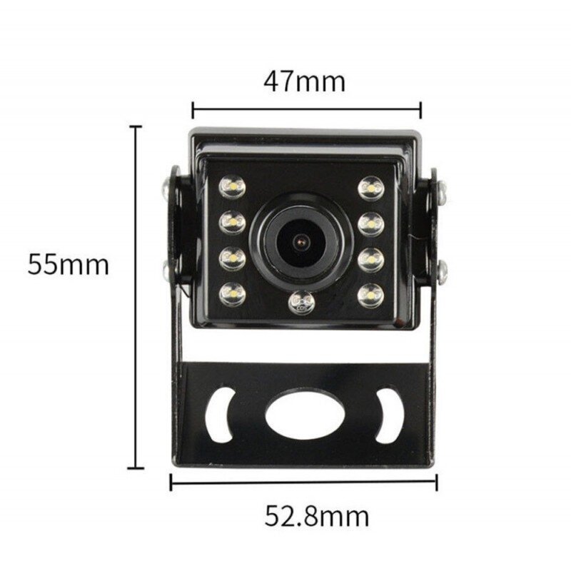 Plataus kampo 160° MINI parkavimo kamera  AHD1080P 4PIN IP68 su IR LED 12V 3