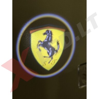 PORSCHE LED 3D originalus logotipas šešėlis į duris