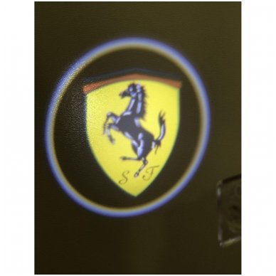 PORSCHE LED 3D originalus logotipas šešėlis į duris 1