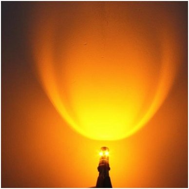 Posūkio lemputė PWY24W 4+1 geltona SUPER CREE LED itin aukštos galios 5