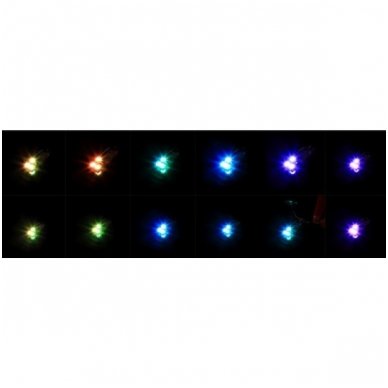 RGB T10 W5W 6 SMD - 12v led lempučių komplektas 5
