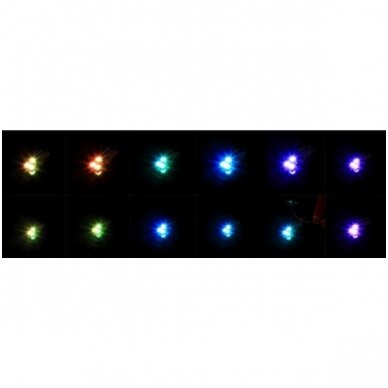 RGB T10 W5W 6 SMD - 12v led lempučių komplektas 5 RGB T10 W5W 6 SMD - 12v led lempučių komplektas 5