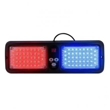 Saulės skydelio įspėjamasis LED švyturėlis raudonas mėlynas 2