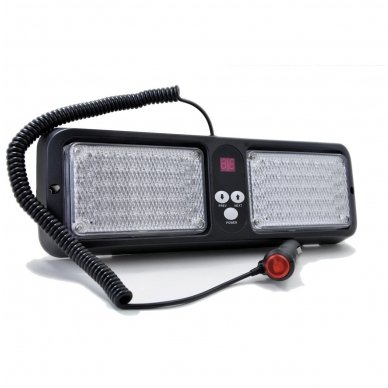 Saulės skydelio įspėjamasis LED švyturėlis raudonas mėlynas 4