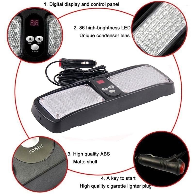 Saulės skydelio įspėjamasis LED švyturėlis raudonas mėlynas 11 Saulės skydelio įspėjamasis LED švyturėlis raudonas mėlynas 11