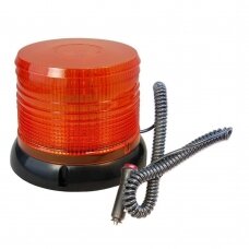 Sertifikuotas įspėjamasis LED 60SMD oranžinis švyturėlis su magnetiniu padu
