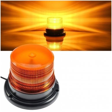 Sertifikuotas įspėjamasis 32 LED SMD oranžinis švyturėlis su magnetiniu padu 7