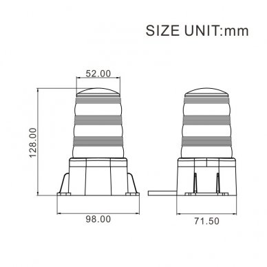 Sertifikuotas įspėjamasis "Osram LED" 24 SMD ECE E9 R65 R10 oranžinis švyturėlis prisukamas 10