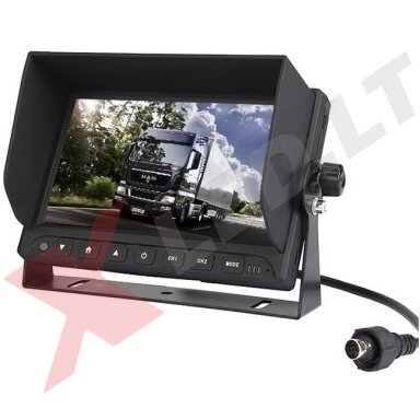 Spec. technikos HD LCD 7 colių monitorius 4 kanalų RCA 12V-24V U-tvirtinimas Spec. technikos HD LCD 7 colių monitorius 4 kanalų RCA 12V-24V U-tvirtinimas