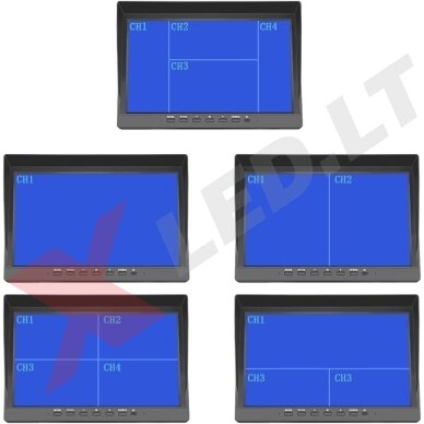 Spec. technikos HD LCD 7 colių monitorius 4 kanalų RCA 12V-24V U-tvirtinimas 2 Spec. technikos HD LCD 7 colių monitorius 4 kanalų RCA 12V-24V U-tvirtinimas 2