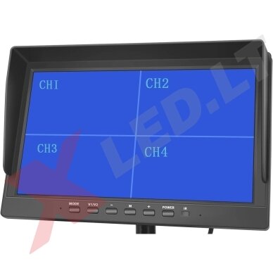 Spec. technikos HD LCD 7 colių monitorius 4 kanalų RCA 12V-24V U-tvirtinimas 1 Spec. technikos HD LCD 7 colių monitorius 4 kanalų RCA 12V-24V U-tvirtinimas 1