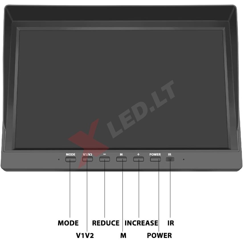Spec. technikos HD LCD 10.0 colių monitorius vienai / keturioms ...