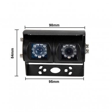 Dviguba parkavimo kamera AHD1080P 4PIN IP68 su IR LED 12V 6 Dviguba parkavimo kamera AHD1080P 4PIN IP68 su IR LED 12V 6