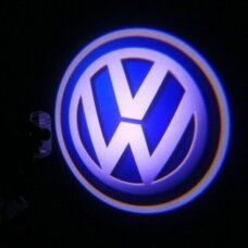VOLKSWAGEN VW automobilio LED 3D logotipas šešėlis į duris šviečiantis ant žemės- įgręžiamas
