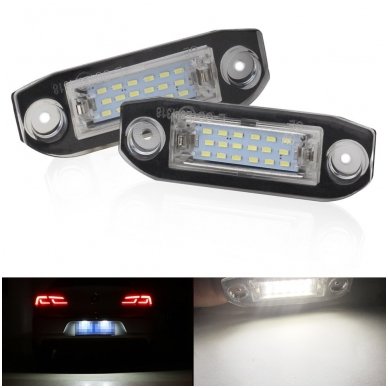 VOLVO Sertifikuotas LED numerio apšvietimas C30 C70 S40 S60 S80 V50 V60 V70 XC60 XC70 XC90 3
