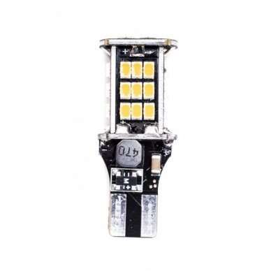 W16W - T15 30 SMD LED lemputė balta į atbulinį