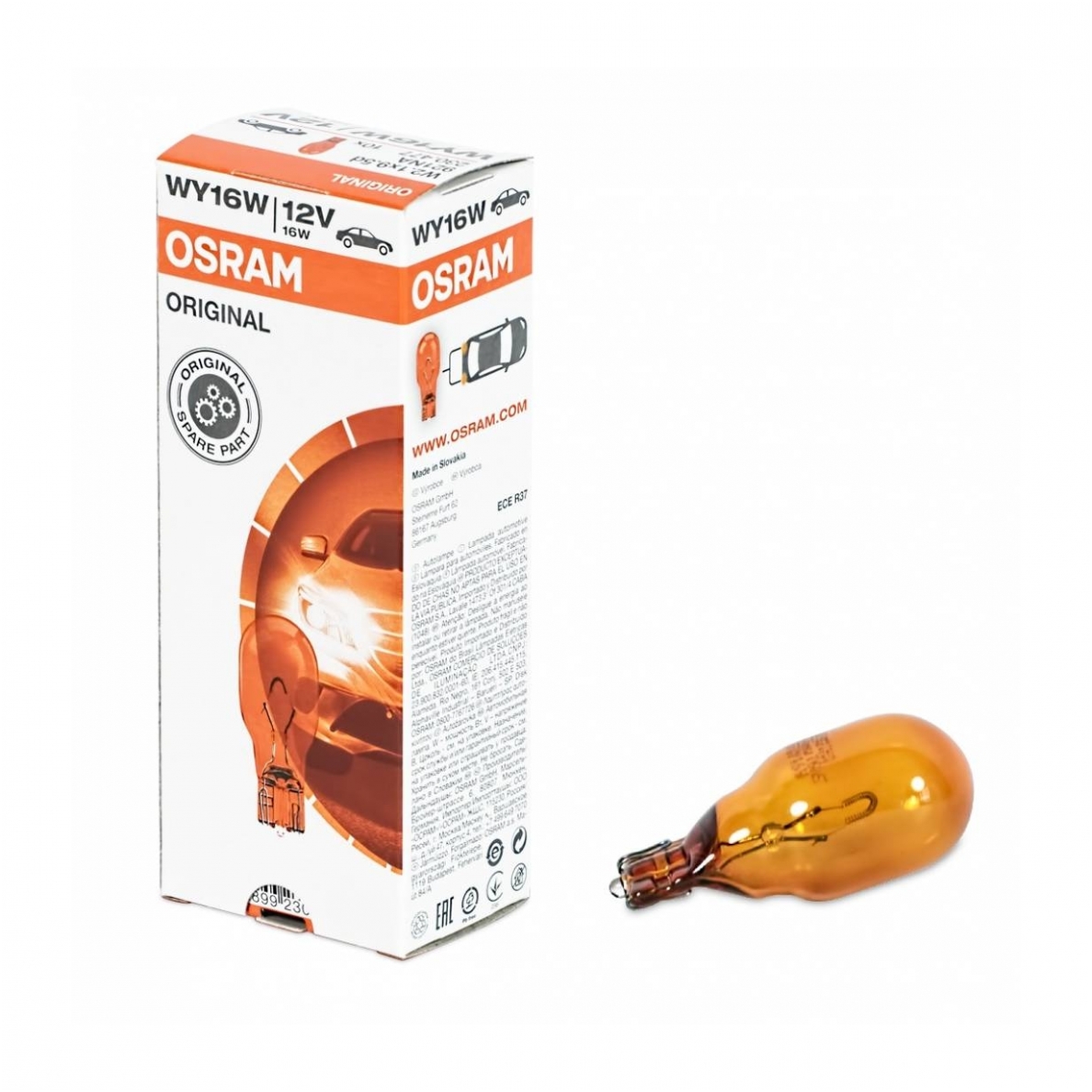 WY16W Osram ORIGINAL LINE, 16W geltona halogeninė lemputė 2 WY16W Osram ORIGINAL LINE, 16W geltona halogeninė lemputė 2