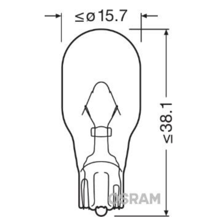 WY16W Osram ORIGINAL LINE, 16W geltona halogeninė lemputė 1