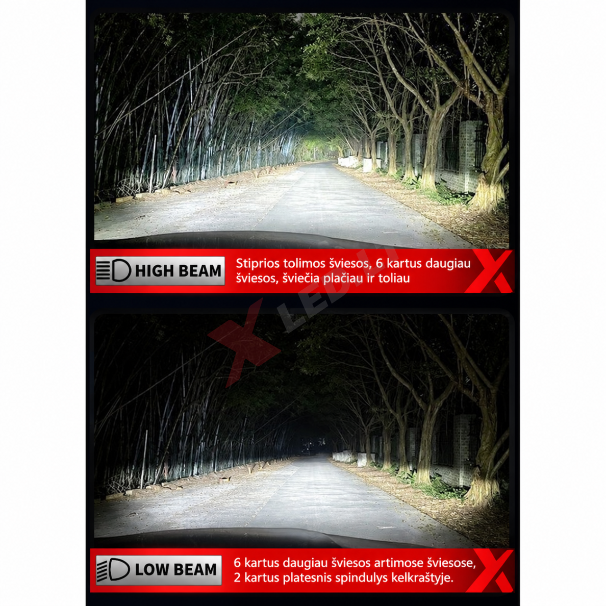 XLED D3S CAN-BUS +600% LED sistema 12V-24V 2x13000LM 1